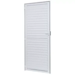 Porta Laminada Branca Cristal 210X80 ALUMÍNIO